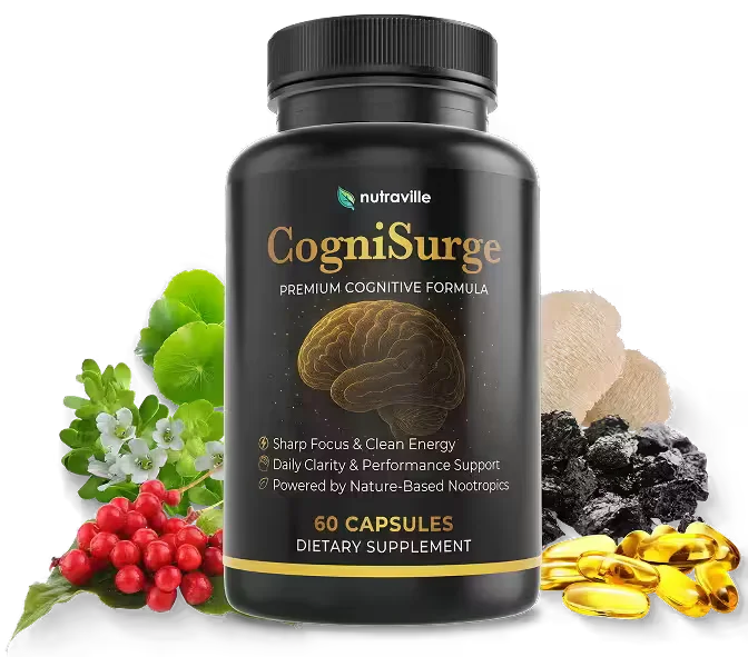 CogniSurge brain support supplement bottle